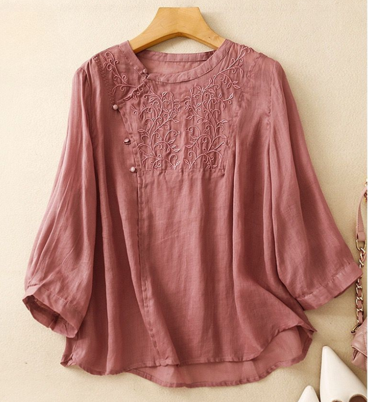 Pure Cotton Embroidered Top
