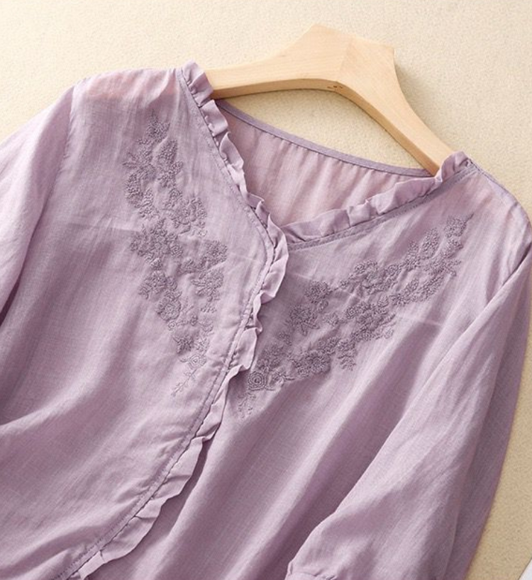 Pure Cotton Embroidered Womens Top