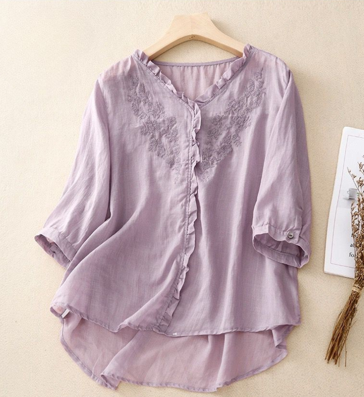 Pure Cotton Embroidered Womens Top