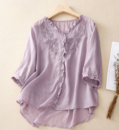 Pure Cotton Embroidered Womens Top