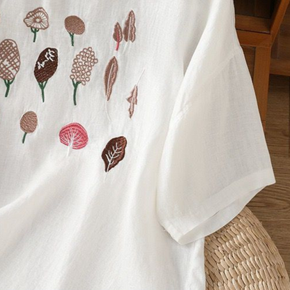Pure Cotton Embroidered T-Shirt Top