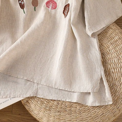 Pure Cotton Embroidered T-Shirt Top