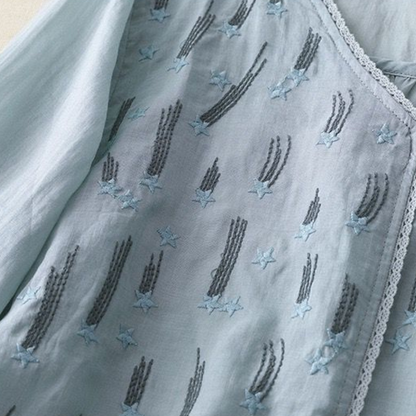 Pure Cotton Embroidered Womens Top