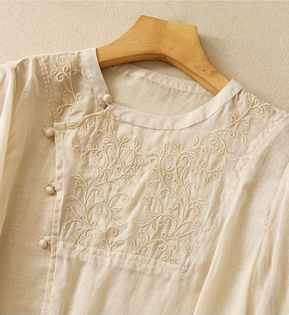 Pure Cotton Embroidered Top