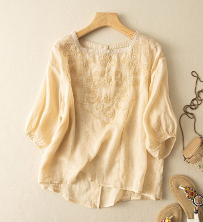 Pure Cotton Embroidered Womens Top