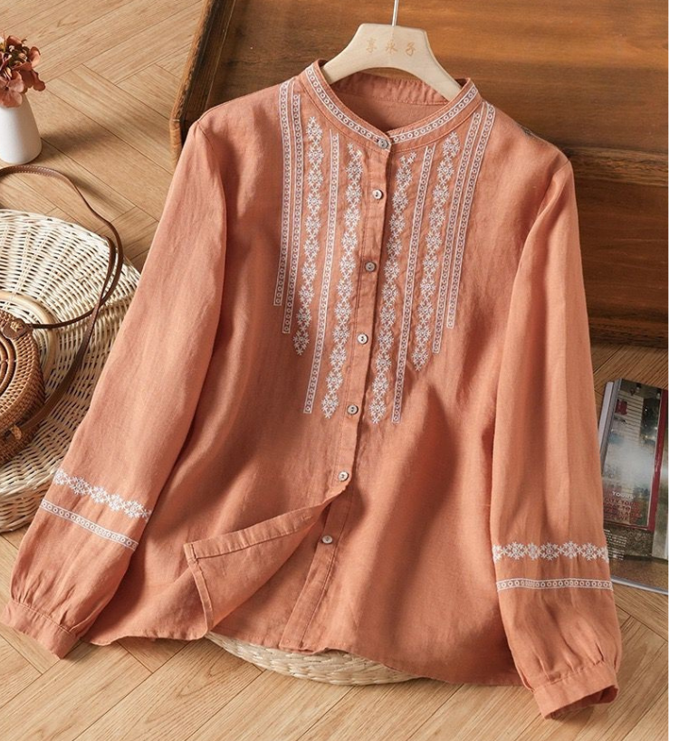 Pure Cotton Embroidered Full Sleeve Shirt