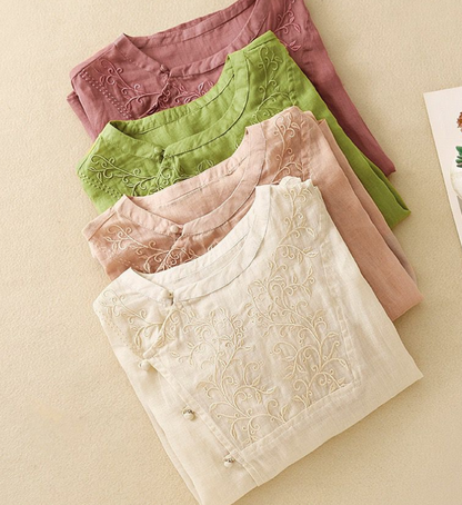 Pure Cotton Embroidered Top