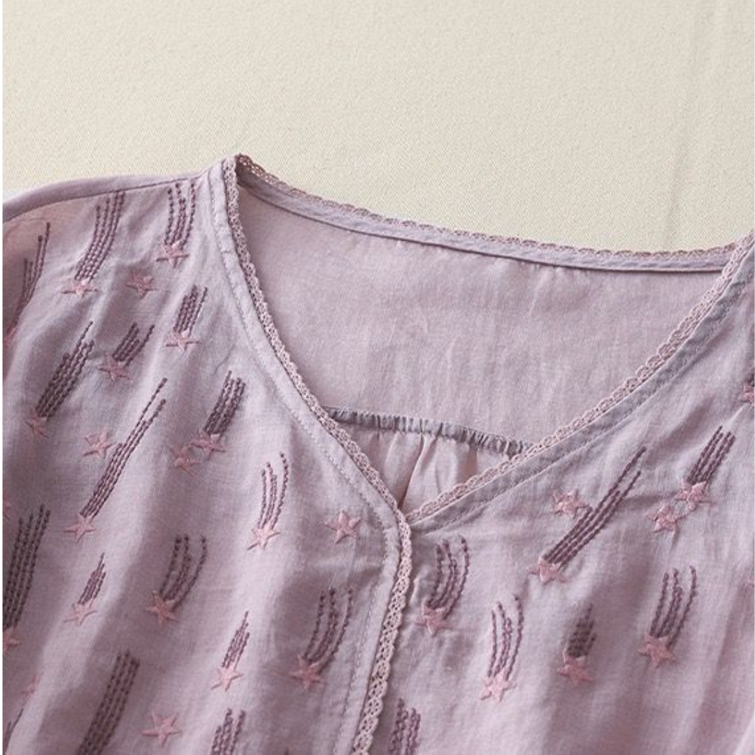 Pure Cotton Embroidered Womens Top