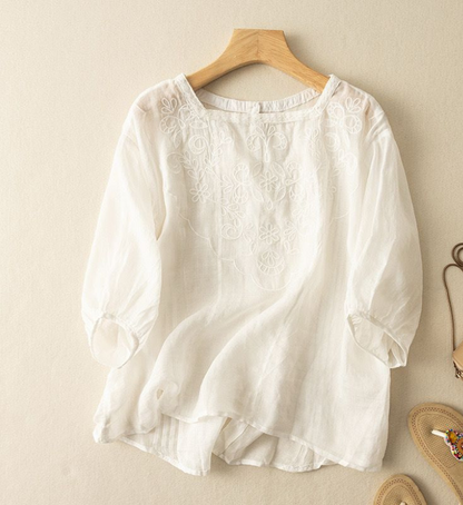 Pure Cotton Embroidered Womens Top