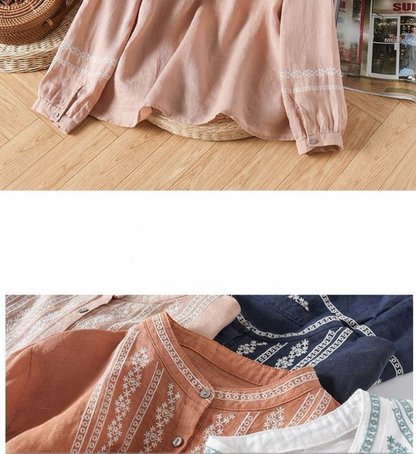 Pure Cotton Embroidered Full Sleeve Shirt