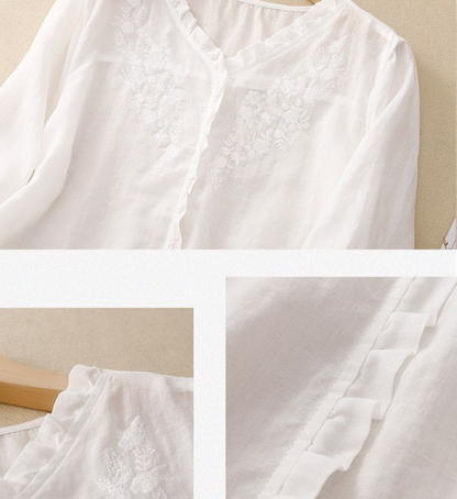 Pure Cotton Embroidered Womens Top