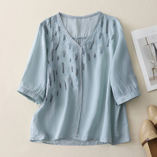 Pure Cotton Embroidered Womens Top