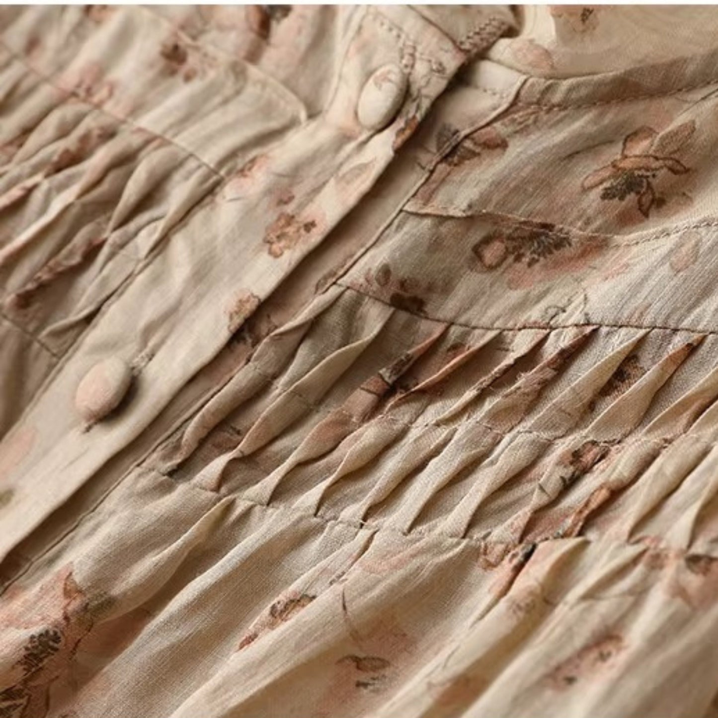 Pure Cotton Digital Printed Shirt With Pleat Work