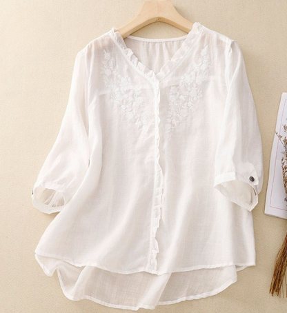 Pure Cotton Embroidered Womens Top