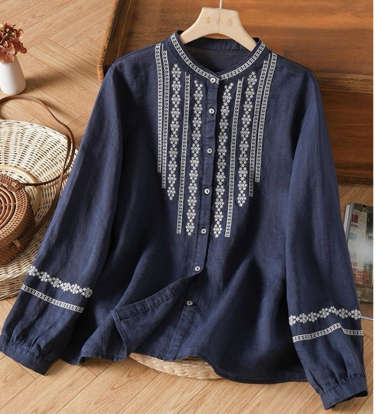 Pure Cotton Embroidered Full Sleeve Shirt
