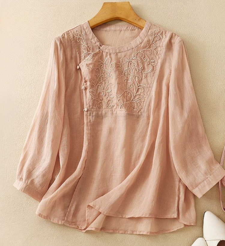 Pure Cotton Embroidered Top