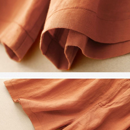 Pure Cotton Embroidered Shorts With Pocket