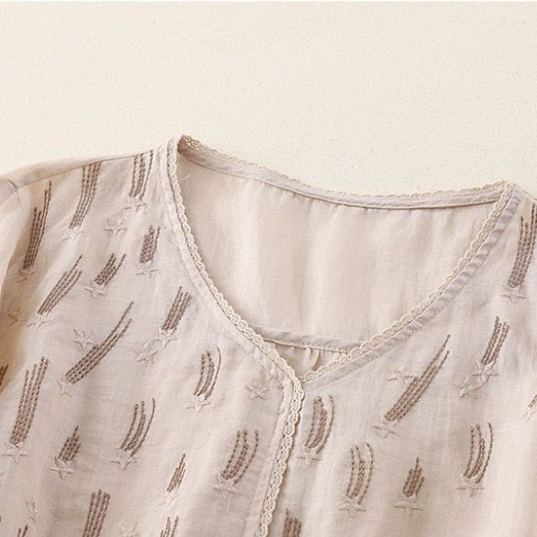 Pure Cotton Embroidered Womens Top