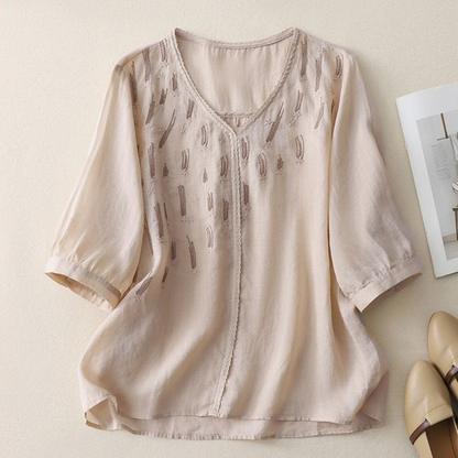 Pure Cotton Embroidered Womens Top