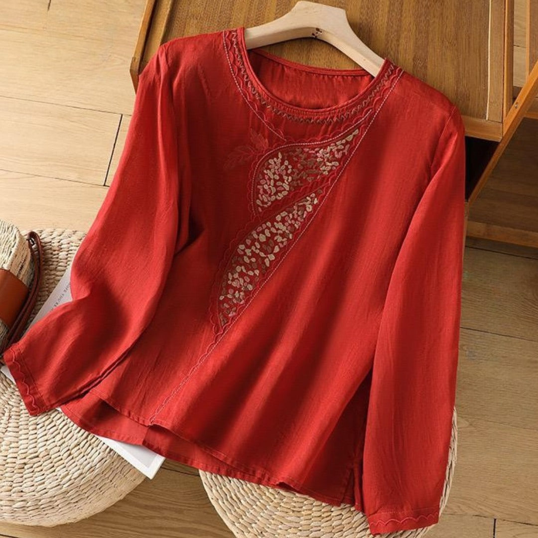 Pure Cotton Embroidered Womens Top