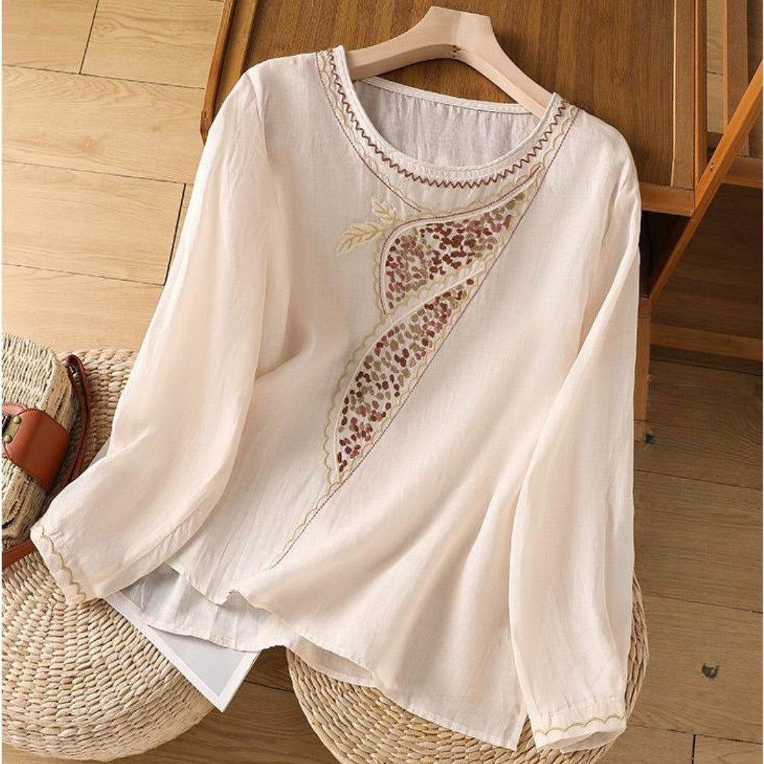 Pure Cotton Embroidered Womens Top